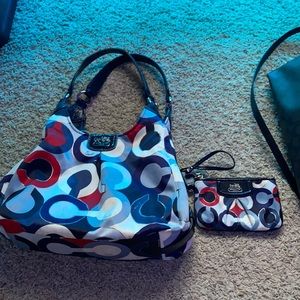 vintage coach purse and wallet set